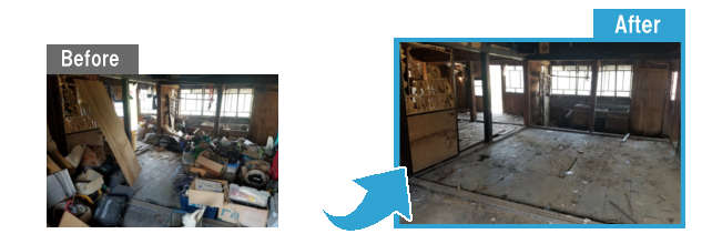 解体前家屋の不用品まるごとの片付け